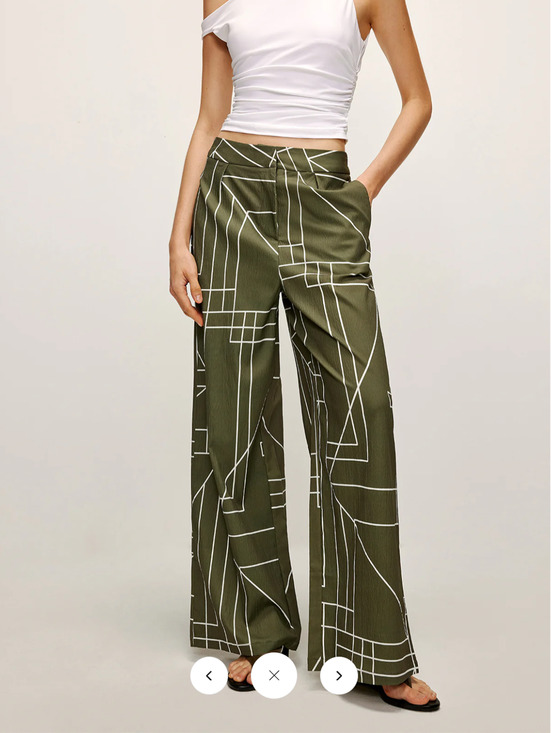 Commense Pants - NWT Commmense Printed Wide-Leg Pants Sz M